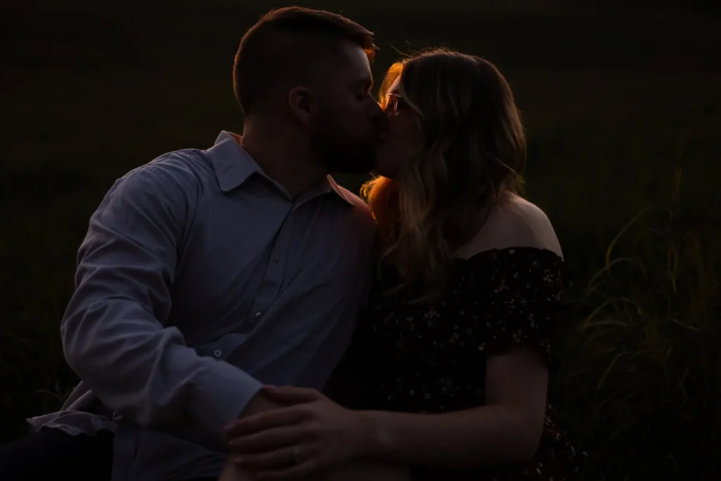 romantic blue hour portrait