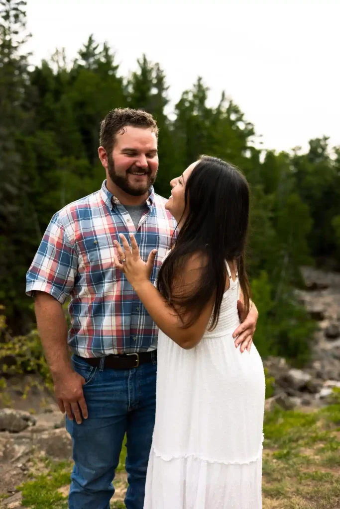 engaged couple duluth mn
