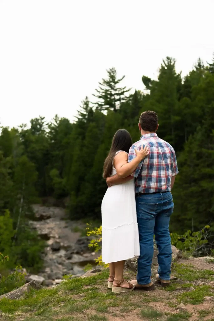 rock climbing engagement session