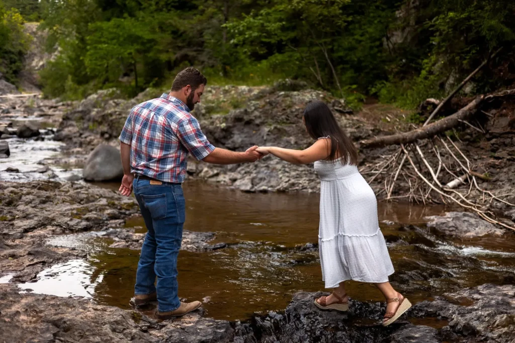 hiking engagement session