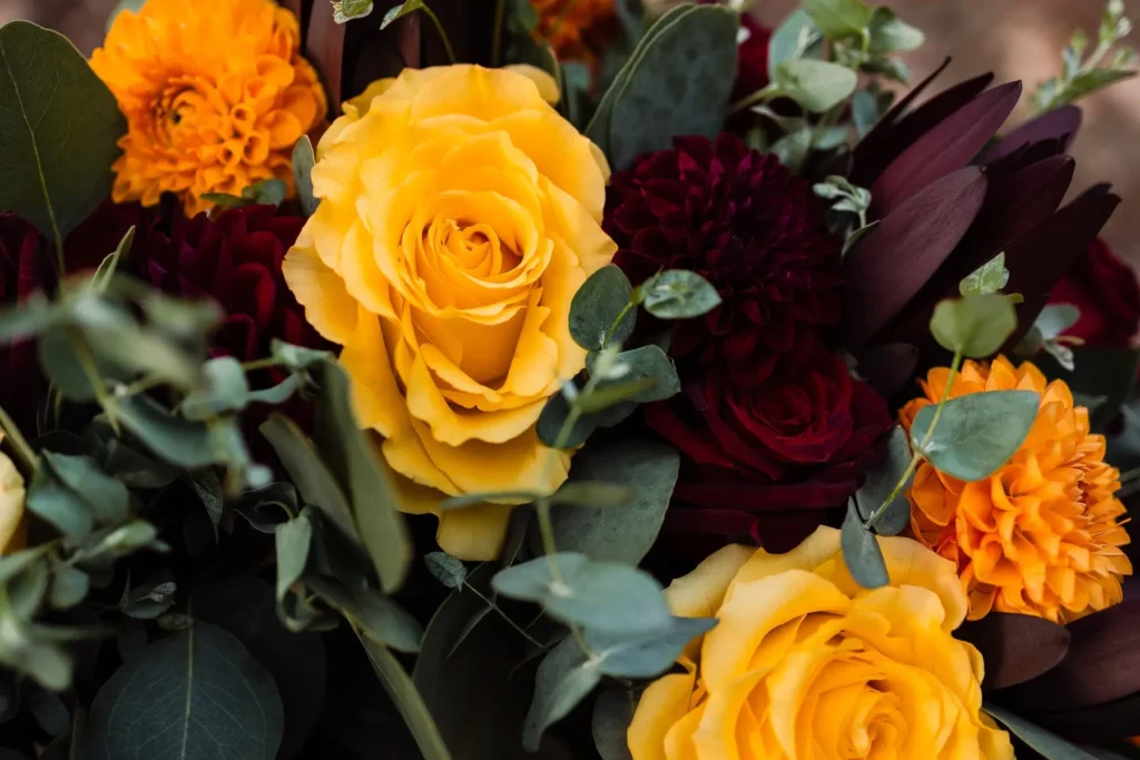 fantasy viking wedding florals