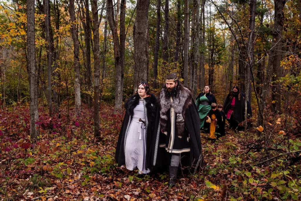 fantasy viking wedding party