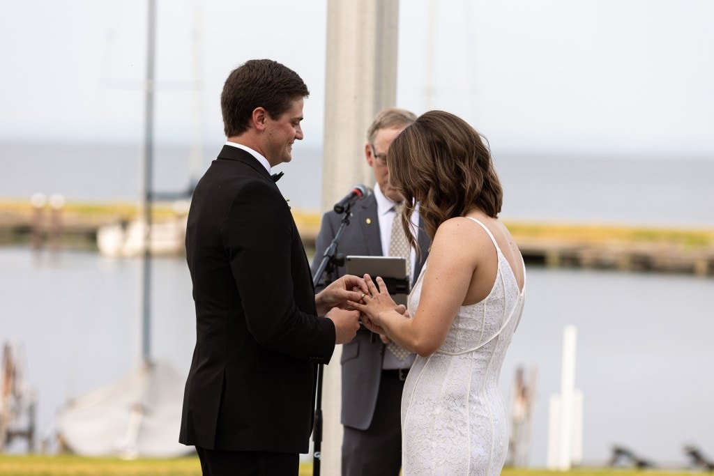 wedding vows at The Waters Oshkosh WI