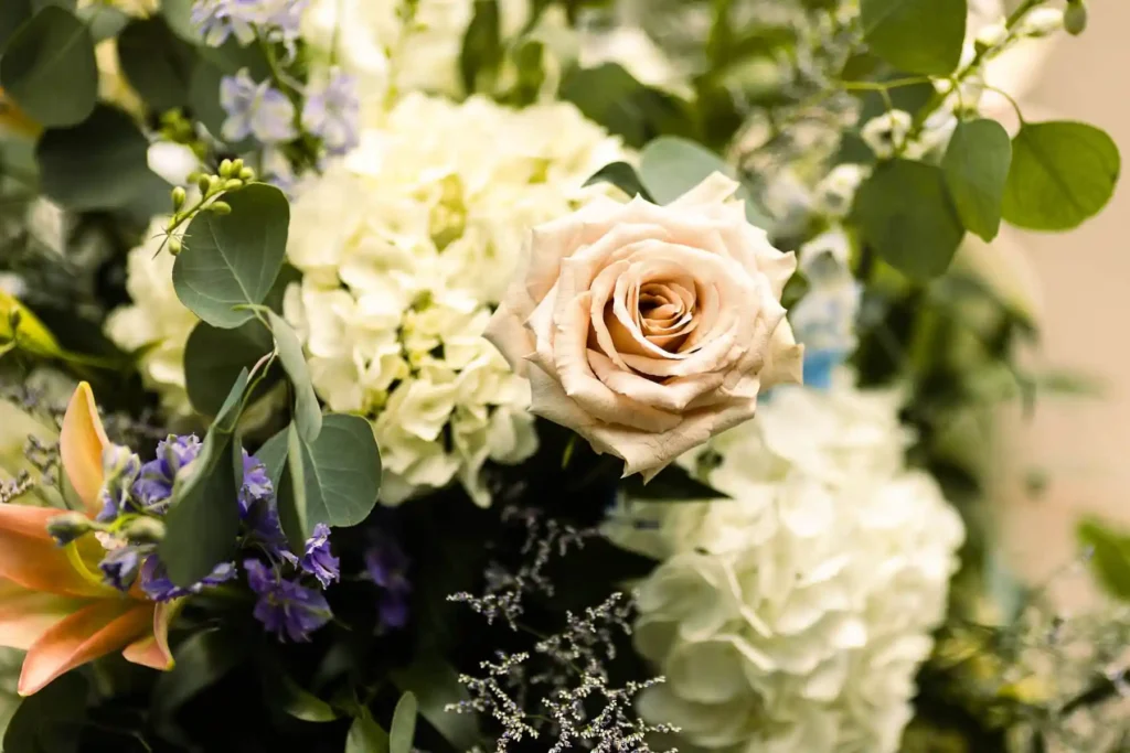 garden wedding florals