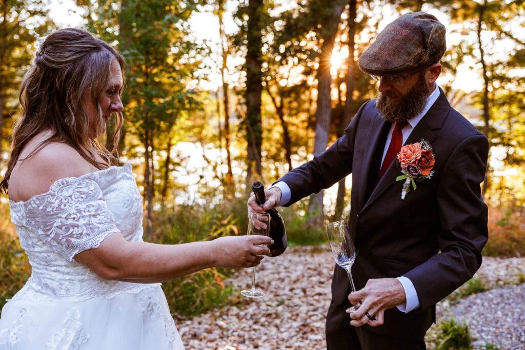 elopement in wisconsin toasting