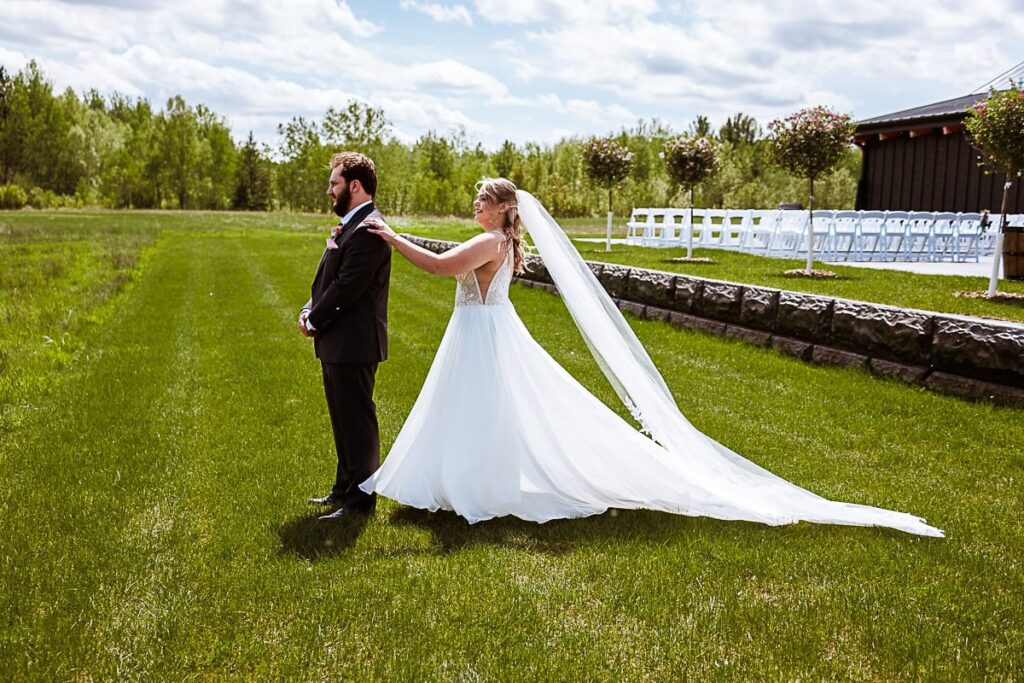 first look at ivy black wedding in saginaw mn